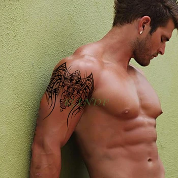 Vízálló Ideiglenes Tetoválás Matrica Kereszt Törzsi totem Hamis Tatto Flash Tetoválás Lábát, kezét, Nagy body art tetoválás a Férfiak Nők