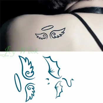 Vízálló Ideiglenes Tetoválás Matrica test 10.5*6cm angyal szárnyak tatto matricák flash tetoválás hamis tetoválás lány nők