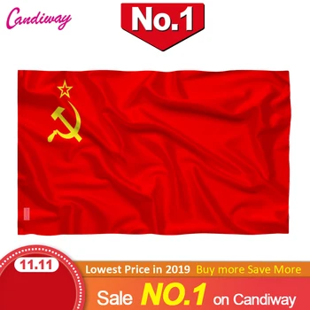 Vörös CCCP Zászló 90x150CM Szovjetunió 3x5' Láb Szuper-Poli Beltéri Kültéri SZOVJETUNIÓ Ország orosz Banner