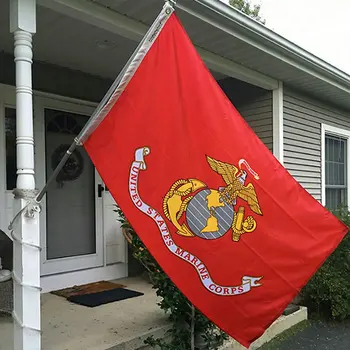 Vörös USMC Egyesült Államok tengerészgyalogságának Zászló 3x5 FT 90x150CM amerikai Katonai Zászlók Poliészter Amerikai Hadsereg Banner