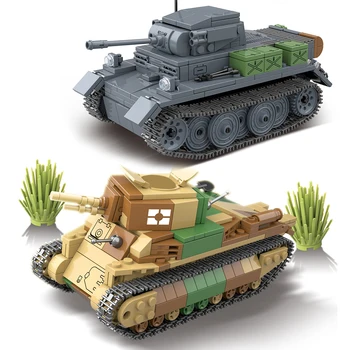 WW2 Katonai Németország Tank Közepes Fény Típus 89 Luchs VK1303 Fegyverek Szekér Beállítja építőkövei Katonák, Gyerek Játékok, Ajándékok