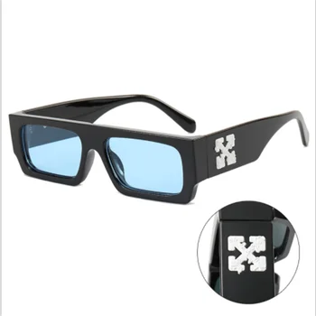 X nyomtatott tér kis keret napszemüveg, Hip-Hop, Street style szemüveg tervező napellenző UV400