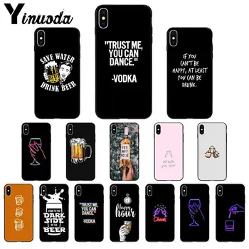 Yinuoda Sör, Alkohol, Vodka TPU Puha Telefon burkolata Apple iPhone 8 7 6 6 Plusz X XS MAX 5 5S SE XR 11 11pro max Cover