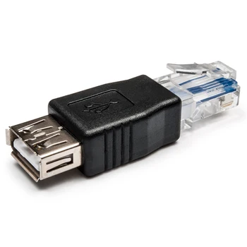 Írjon be EGY USB2.0 Női Ethernet RJ45 Male Csatlakozó Adapter Csatlakozó USB Átviteli Hálózati Csatlakozó Adapter Hálózati Kábel USB Port