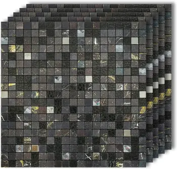 Öntapadó Fém Csempével Mozaik Matrica Alumínium Meghámozzuk, majd Bottal Fali matricák Konyha, Fürdőszoba Mozaik Metró Dekoráció