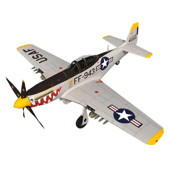 ÚJ 3D-s 1:33 P-51D Mustang Vadászgép Igaz Skála Paper Craft Bombázó Modell Kézzel készült DIY Katonai Rajongó Ajándék Otthoni Íróasztal Dcor Kreatív
