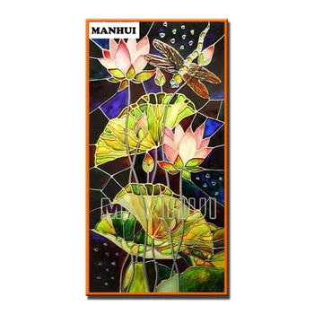 Új diy Gyémánt Festmény Gyönyörű lotus Cross Stitch Gyémántokkal Hímzett Teljes Négyzet/Kör Mozaik lakberendezési MH590