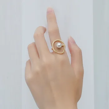 Új gyöngy, gyűrű női Japán koreai hideg szél mutatóujját gyűrű koreai divat egyszerű ins nettó piros gyűrű