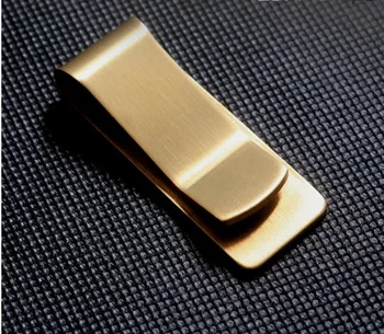 Új Legfelsőbb Brass fém tárca pénzcsipesz gemkapocs változás gemkapocs Tiszta réz vastag helyreállítása ősi módon(00189)