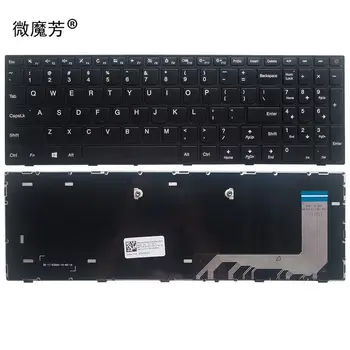 Új lenovo ideaPad 110-15ISK amerikai angol laptop billentyűzet Nem háttérvilágítású kerettel, fekete P/N:5N20L25958 V6386A-USA