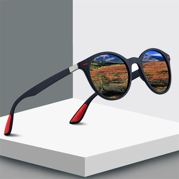 Új Polarizált Kerek Napszemüveg Férfi Női Márka Tervezője Klub Kerek Szemüveg Klasszikus napszemüvegek Vezetés Halászati UV400 Szemüveg