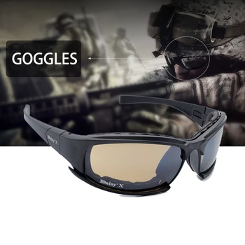 ÚJ X7 Polarizált Napszemüveg Taktikai Szemüveg Katonai Védőszemüveg Hadsereg kerékpáros Napszemüveg Férfi Lövöldözni Szemüveg Túrázás Szemüveg UV400