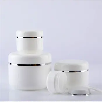 Újratölthető Palackok Utazási Cream Krém Kozmetikai Műanyag Tartály Üres Smink Jar Pot 20/30/50/100/150/250g Minta Üveg