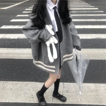 Őszi-Téli Új Japán Édes Pulóverek, Női Divat, Hosszú Ujjú Koreai Laza Vad Kardigán Diák Kabát Trend