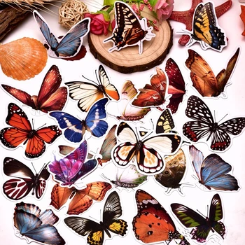 25pcs Kreatív aranyos aranyos saját készítésű Színes pillangó scrapbooking matricák /dekorációs matrica /DIY fotóalbumok vízálló