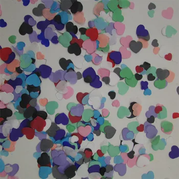 500g per zsák színes Maradékot Konfetti Aprított Kézzel Dobja Szív alakú Papír Confetii különböző méretekben