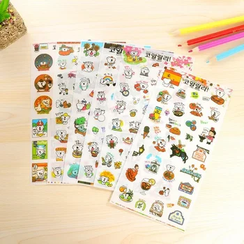 6sheets/sok Aranyos Koala Papír matrica forró eladni a Diákok dekoráció Napló matricák hivatal iskolai felszerelés