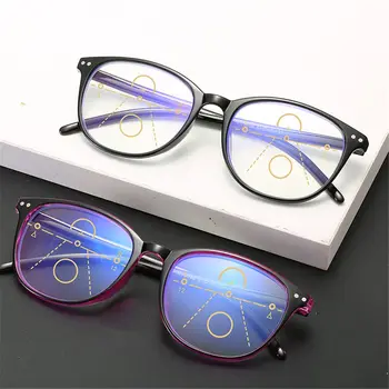 Intelligente Multifocale Progressieve Leesbril Voor Mannen Vrouwen Dichtbij Hu Dual-Gebruik Anti-Blauw Licht Automatische Aanpas